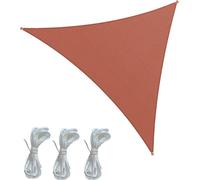 Voile d'ombrage Rebecca Mobili Palma 500x500x500 Polyester Imperméable Acier Rouge