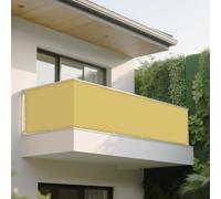 Voile d'ombrage Rectangle 112 x 242 cm Imperméable, Protection Contre UV Toile Extérieure Terrasse avec Oeillets pour Patio Balcon Terrasse Camping Extérieur, Couleur Crème
