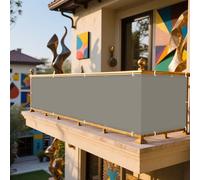 Voile d'ombrage Rectangle 135 x 420 cm Anti UV Contre Le Vent Toile Parasol de Potager avec Corde Libre et Oeillets pour Balcon Terrasse Exterieur Patio Piscine, Kaki
