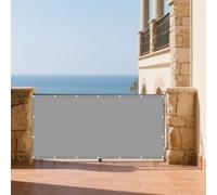 Voile d'ombrage Rectangle 140 x 170 cm Anti UV Contre Le Vent Protection Solaire avec Oeillets pour Extérieur Terrasse Jardin Balcon, Gris Clair