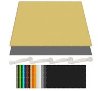 Voile d'ombrage Rectangle 180 x 300 cm Anti UV Contre Le Vent Toile d'ombrage Pergola avec 4 Morceaux de Corde pour Extérieur Terrasse Jardin Balcon, Couleur Crème