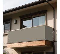 Voile d'ombrage Rectangle 190 x 700 cm Coupe-Vent, Résistant à La Pluie Protection Solaire avec 4 Morceaux de Corde pour Patio, Extérieur Jardin Terrass Balcon, Kaki