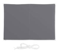 Voile d'ombrage rectangle 2 x 3 m 200 x 200 x 300 cm gris