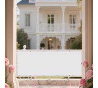 Voile d'ombrage Rectangle 230 x 230 cm Respirant Protection des Rayons UV Toile de Jardin Balcon avec Corde Libre Facile à Plier pour en Plein Air, Jardin & Terrasse, Blanc