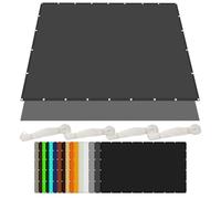 Voile d'ombrage Rectangle 30 x 600 cm Anti UV Contre Le Vent Toile d'ombrage Pergola avec 4 Morceaux de Corde pour Extérieur Terrasse Jardin Balcon, Gris Foncé