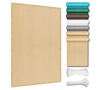 Voile d'ombrage Rectangle 300 x 720 cm Protection des Rayons 95% UV Toile Ombrage Pergola Auvent avec 4 Morceaux de Corde pour Patio Pergola Jardin Exterieur, Jaune Sable