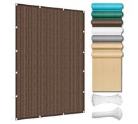 Voile d'ombrage Rectangle 320 x 540 cm Protection des Rayons 95% UV Toile Ombrage Pergola Auvent avec 4 Morceaux de Corde pour Patio Pergola Jardin Exterieur, Brun