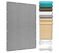 Voile d'ombrage Rectangle 355 x 640 cm Protection des Rayons 95% UV Toile Ombrage Pergola Auvent avec 4 Morceaux de Corde pour Patio Pergola Jardin Exterieur, Gris Clair