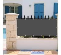 Voile d'ombrage Rectangle 380 x 660 cm Résistant Aux UV Toiles D'Ombrages UV Protection Résistant l'eau Polyester pour La Couverture Végétale Serre Pergola, Gris Foncé