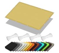 Voile d'ombrage Rectangle 4.5 x 7 m Protection des Rayons 98% UV Terrasse Filet d'ombrage pour Serre avec Oeillets pour Extérieur Terrasse Jardin Balcon, Jaune Sable