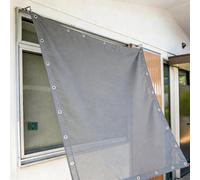 Voile d'ombrage Rectangle 550 x 875 cm Respirant, Perméable à l'eau et Ventilé Renforce Épaissir Voile Ombrage avec Cordes pour Jardin, Terrasse, Balcon, Gris Clair