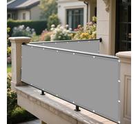 Voile d'ombrage Rectangle 75 x 245 cm Protection Bache Anti UV 50+ Toile d'ombrage Pergola avec Oeillets pour Jardin Patio Terrasse Camping, Gris Clair