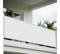 Voile d'ombrage Rectangle 85 x 430 cm Imperméable UV 98% Indéchirable Voiles d'ombrage pour Patio Résistant l'eau Polyester pour Patio Jardin Terrasse Extérieur, Blanc