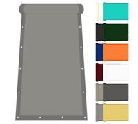 Voile d'ombrage Rectangulaire 0.4 x 2.8 m UV Protection Voile d'ombrage en HDPE avec Oeillets et Cordons pour Extérieur Terrasse Jardin Balcon, Gris Clair