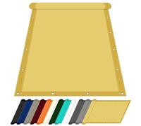 Voile d'ombrage Rectangulaire 0.4 x 5 m UV Protection Voile d'ombrage avec Œillets avec Oeillets et Cordons pour Extérieur Terrasse Jardin Balcon, Jaune Sable
