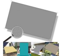 Voile d'ombrage rectangulaire 0,5 x 2,8 m - Bloque 98 % des UV et du vent - Pour extérieur, jardin, terrasse, balcon - Gris clair