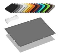 Voile d'ombrage Rectangulaire 0.7 x 1.2 m Imperméable UV Protection Polyester Voile de Soleil avec 4 Morceaux de Corde pour en Plein Air, Jardin & Terrasse, Gris Clair