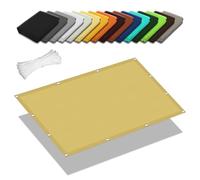 Voile d'ombrage Rectangulaire 0.7 x 3.2 m Imperméable UV Protection Polyester Voile de Soleil avec 4 Morceaux de Corde pour en Plein Air, Jardin & Terrasse, Couleur Crème