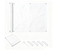 Voile d'ombrage rectangulaire-0.7x3M Blanc - Toile d'ombrage imperméable Protection UV à 95% Convient à Une Utilisation extérieure, Jardins, terrasses, et Peut également d'intimité pour Balcon