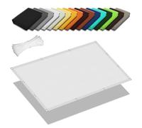 Voile d'ombrage Rectangulaire 0.8 x 1.4 m Imperméable UV Protection Polyester Voile de Soleil avec 4 Morceaux de Corde pour en Plein Air, Jardin & Terrasse, Blanc