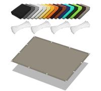 Voile d'ombrage Rectangulaire 0.8 x 3 m Résiste à des Forces de Traction Élevées Auvent Anti-UV avec Oeillets pour Potager Serre Terrasse Patio Jardin, Taupe