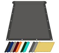 Voile d'ombrage Rectangulaire 0.9 x 3.8 m UV Protection Voile d'ombrage avec Œillets avec Oeillets et Cordons pour Extérieur Terrasse Jardin Balcon, Gris Foncé