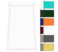 Voile d'ombrage Rectangulaire 1.2 x 1.3 m UV Protection Voile d'ombrage en HDPE avec Oeillets et Cordons pour Extérieur Terrasse Jardin Balcon, Blanc