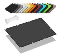 Voile d'ombrage Rectangulaire 1.2 x 4.5 m Imperméable UV Protection Polyester Voile de Soleil avec 4 Morceaux de Corde pour en Plein Air, Jardin & Terrasse, Gris Foncé