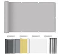 Voile D'ombrage Rectangulaire 1.2x3m Gris Clair Toile Ombrage Imperméable Toile d'ombrage Une Protection des Rayons UV à 95% pour Jardin Extérieur Terrasse Cour Balcon Pare-Soleil