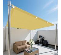 Voile d'ombrage Rectangulaire 1.3 x 1.6 m Anti-Déchirure Protection UV 93% Bache Ombrage Auvent D'Ombre avec Le Kit de Fixation pour Terrasse Jardin Extérieur Balcon, Couleur Crème