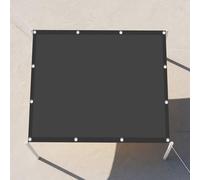 Voile d'ombrage Rectangulaire 1.4 x 3.8 m Une Protection des Rayons UV Auvent Imperméable avec Oeillets Cordons pour Jardin, Terrasse, Camping, Balcon, Gris Foncé