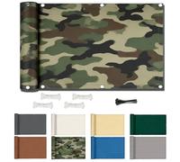 Voile D'ombrage Rectangulaire 1.4x3.6M Imperméable Voiles Ombrages, Bâche dombrages, Voiles Solaire, Pare-Soleil Jardin Balcon UV Protection pour Patio Terrasse Extérieur - Camouflage