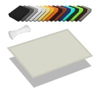 Voile d'ombrage Rectangulaire 1.5 x 2.6 m Imperméable UV Protection Polyester Voile de Soleil avec 4 Morceaux de Corde pour en Plein Air, Jardin & Terrasse, Beige