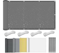 Voile D'ombrage Rectangulaire 1.5x4.6m Gris foncé Toile Ombrage Imperméable Toile d'ombrage Une Protection des Rayons UV à 95% pour Jardin Extérieur Terrasse Cour Balcon Pare-Soleil