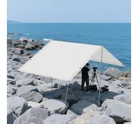Voile d'ombrage Rectangulaire 1.6 x 2.8 m Imperméable, Protection Contre UV Balcon Paravent Bâche avec Le Kit de Fixation pour Terrasse Jardin Extérieur Balcon, Blanc