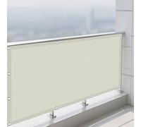 Voile d'ombrage Rectangulaire 1.6 x 4 m Résistant 98% Protection Rayons UV Déparlent Anti UV avec Oeillets et Cordons pour Patio Extérieur Jardin Terrasse Balcon, Beige