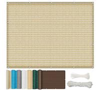 Voile D'ombrage Rectangulaire 1.8 x 2.5 m Filet D'ombrage, Bache Ombrage, Imperméable Toile Ombrage avec Œillets et Attaches de Câble pour Patio Terrasse Extérieur, Sable, Couleur Crème