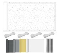Voile D'ombrage Rectangulaire 1.8x2.4m Blanc Toile Ombrage Imperméable Toile d'ombrage Une Protection des Rayons UV à 95% pour Jardin Extérieur Terrasse Cour Balcon Pare-Soleil