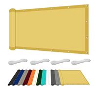 Voile d'ombrage Rectangulaire 100 x 140 cm avec Protection UV Imperméable à l'eau PES Toile d'ombrage Multi Couleur et Taille pour Patio Jardin, Terrasse, Extérieur, Balcon, Jaune Sable