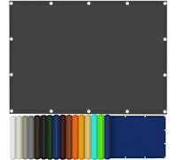 Voile d'ombrage Rectangulaire 100 x 310 cm Contre Le Vent, Imperméable, Protection Solaire, Anti 95% UV, Anti-Déchirure Voile Solaire pour Camping, Patio, Gris Foncé