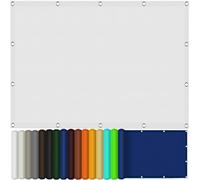 Voile d'ombrage Rectangulaire 100 x 360 cm Contre Le Vent, Imperméable, Protection Solaire, Anti 95% UV, Anti-Déchirure Voile Solaire pour Camping, Patio, Blanc
