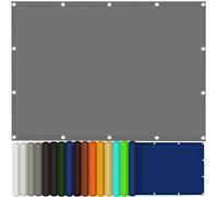 Voile d'ombrage Rectangulaire 100 x 370 cm Contre Le Vent, Imperméable, Protection Solaire, Anti 95% UV, Anti-Déchirure Voile Solaire pour Camping, Patio, Gris Clair