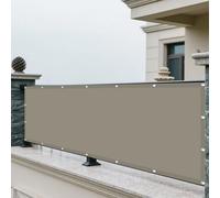 Voile d'ombrage Rectangulaire 105 x 130 cm Résistant Aux UV Toile d'ombrage Protection Solaire avec Le Kit de Fixation pour Patio Jardin Terrasse Extérieur Camping, Taupe