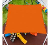 Voile d'ombrage Rectangulaire 120 x 500 cm Cordon de Montage Inclus Toile Ombrage Imperméable avec Oeillets et Cordons pour Patio Jardin Terrasse Extérieur, Sable, Orange