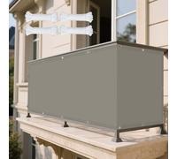 Voile d'ombrage Rectangulaire 130 x 280 cm Polyester Anti-Déchirure Toile d'ombrage Pergola avec Cordons pour Terrasse Jardin Extérieur Balcon, Kaki