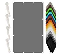 Voile d'ombrage Rectangulaire 130 x 300 cm UV Résistant Contre Le Ven Déparlent Anti UV avec Oeillets Cordons pour Jardin Patio Terrasse Camping, Gris Clair