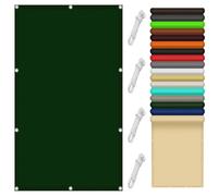 Voile d'ombrage Rectangulaire 140 x 200 cm Imperméable Rectangulaire Coupe-Vent Filet D'Ombrage, Voiles Multi Couleur et Taille pour Balcon, Jardin, Terrasse, Vert Foncé
