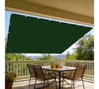 Voile d'ombrage Rectangulaire 140 x 250 cm Résistant à l'eau Imperméable Toile Ombrage Contre Le Vent pour Patio Jardin, Terrasse, Extérieur, Balcon, Vert Foncé