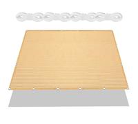 Voile d'ombrage Rectangulaire 140 x 560 cm HDPE Anti-Déchirure Auvent Anti-UV avec 4 Morceaux de Corde pour Extérieur Terrasse Jardin Balcon, Couleur Crème