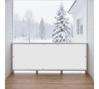 Voile d'ombrage Rectangulaire 160 x 185 cm Rayons UV à 98% Toile PES Résistant à l'eau avec Le Kit de Fixation pour Jardin, Serre, Patio, Terrasse et Camping, Blanc